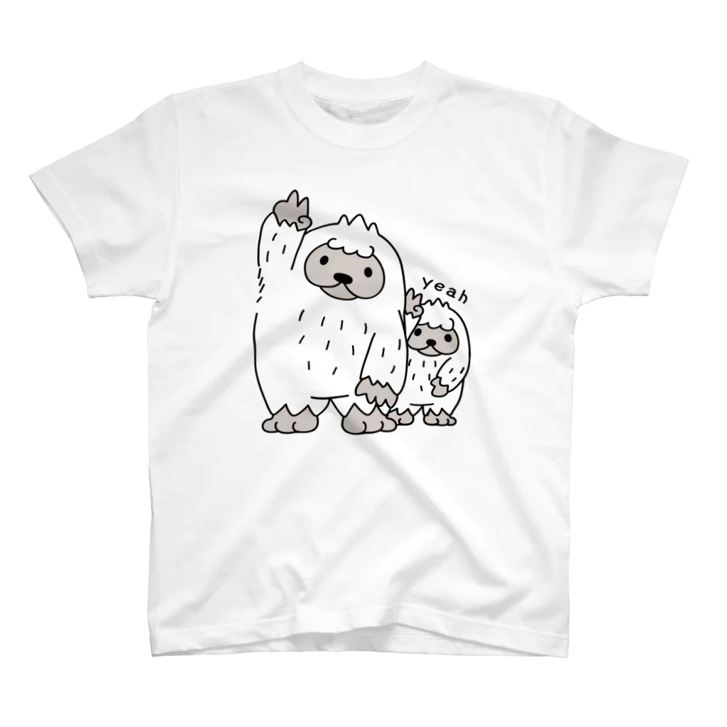 イラスト MONYAAT のイエティのイエ～イ　とうちゃんがちょっとじゃま Regular Fit T-Shirt