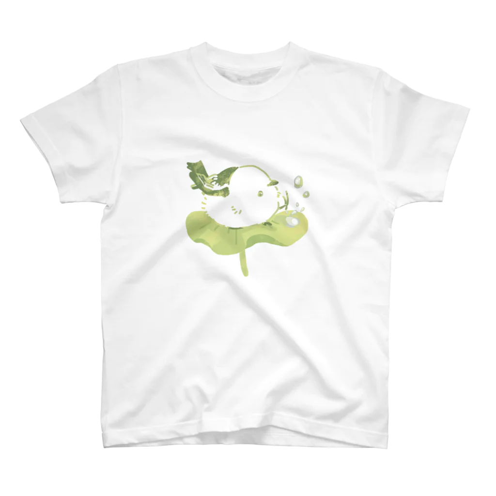 rina_suzuriのもふもふシマエナガ　蓮~greenery~　Tシャツ スタンダードTシャツ