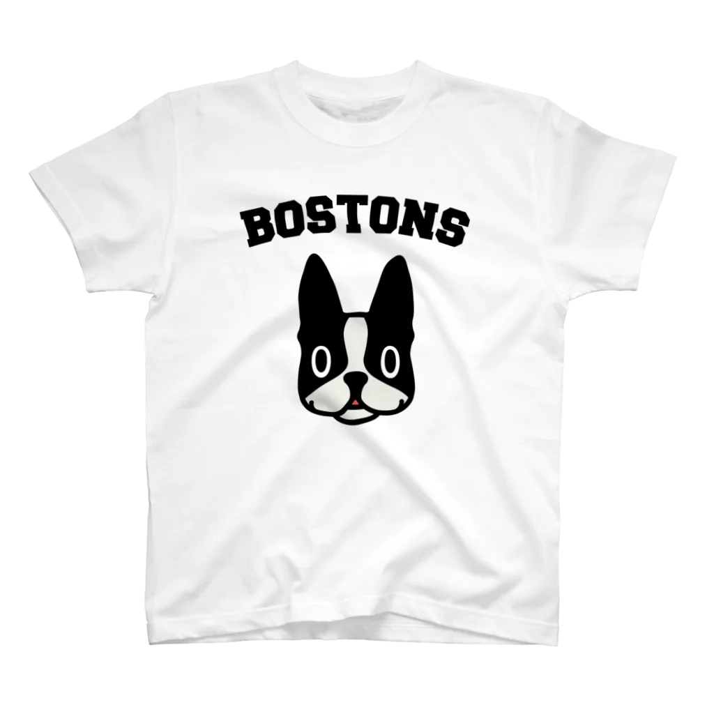 ぼすとんずのボストンテリア　BOSTONSロゴ スタンダードTシャツ