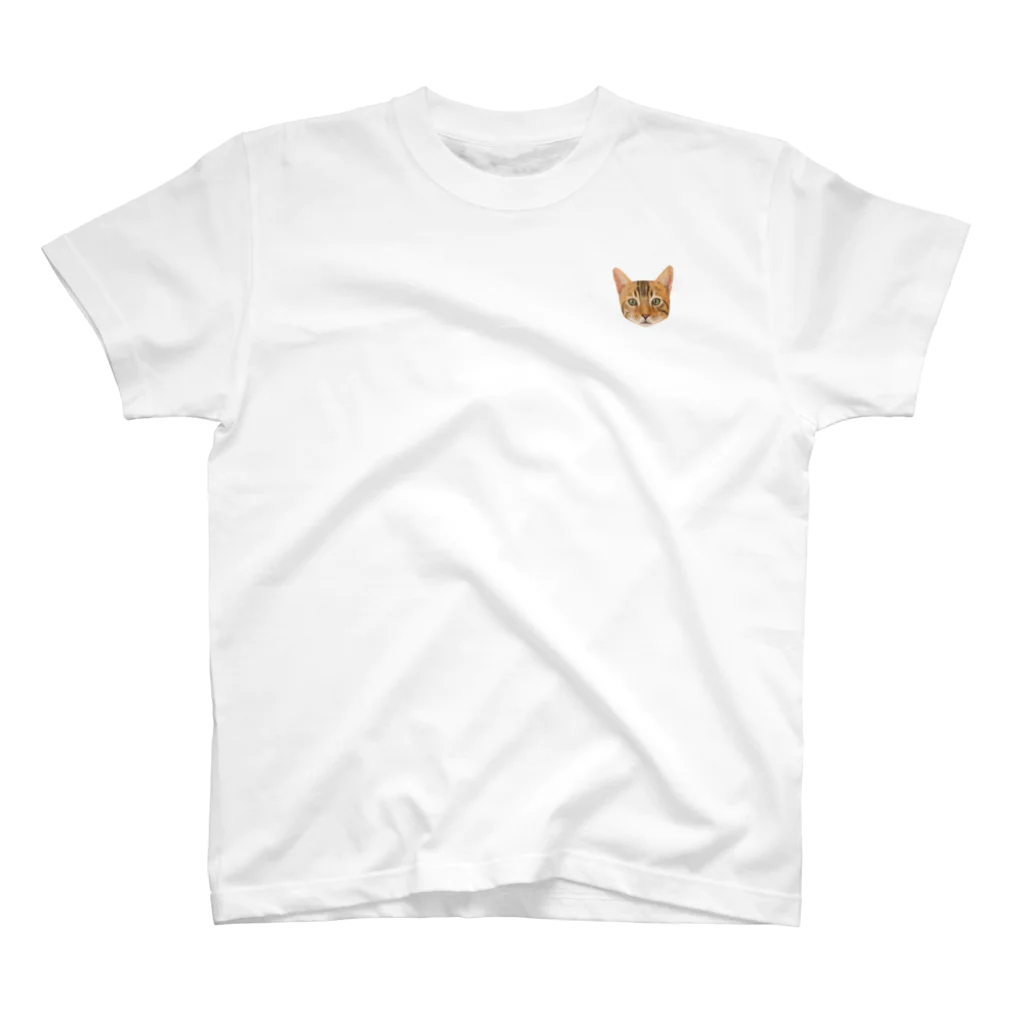 utouch_の猫【顔】 Regular Fit T-Shirt