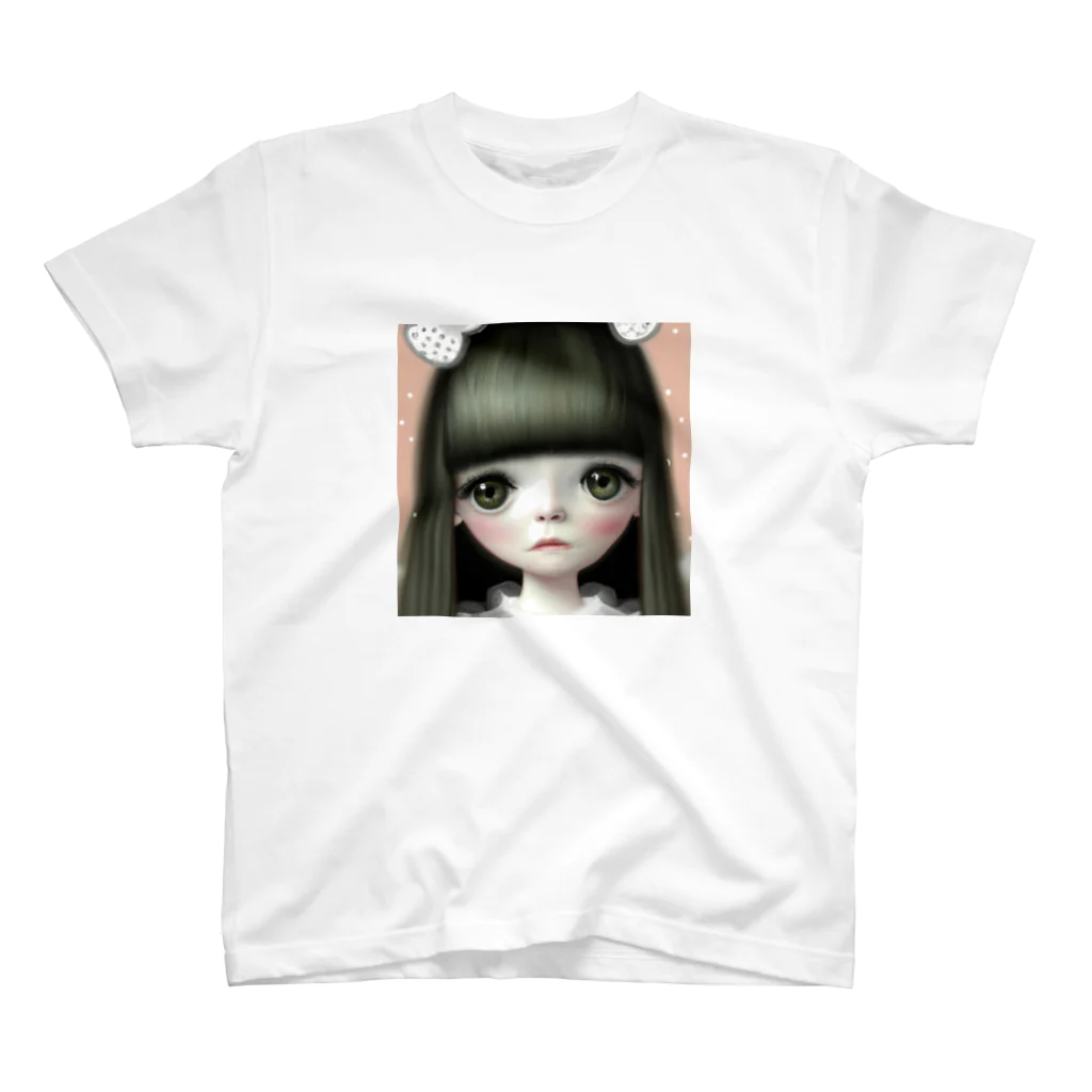 GirlyPopの黒髪の女の子 スタンダードTシャツ