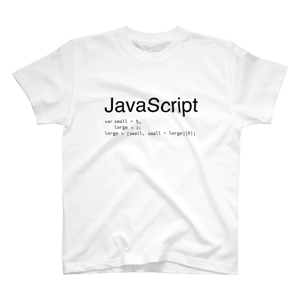 安藤 優のJavaScriptTシャツ // Single Line Swap Regular Fit T-Shirt