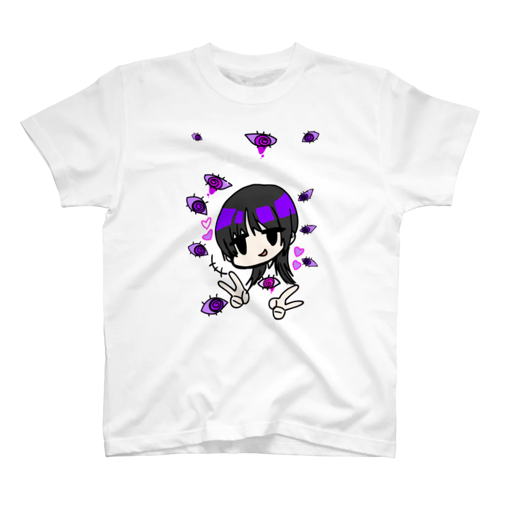 こぅら(眠い人)🍄のうるふくん。 スタンダードTシャツ