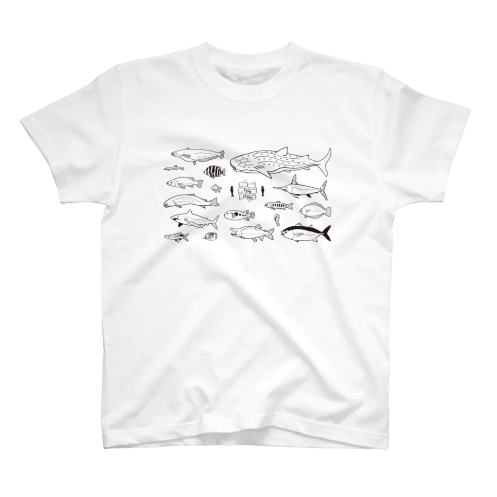 ななめやの魚群 Regular Fit T-Shirt