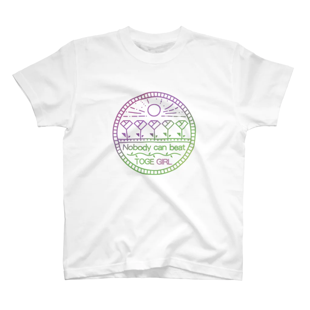 wktkライブ公式グッズショップの庭師のエムブレム-Nobody can beat TOGE GIRL- スタンダードTシャツ