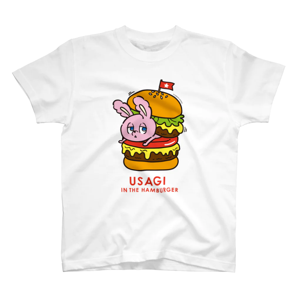 YUMEのUSAGI IN THE HAMBURGER Regular Fit T-Shirt