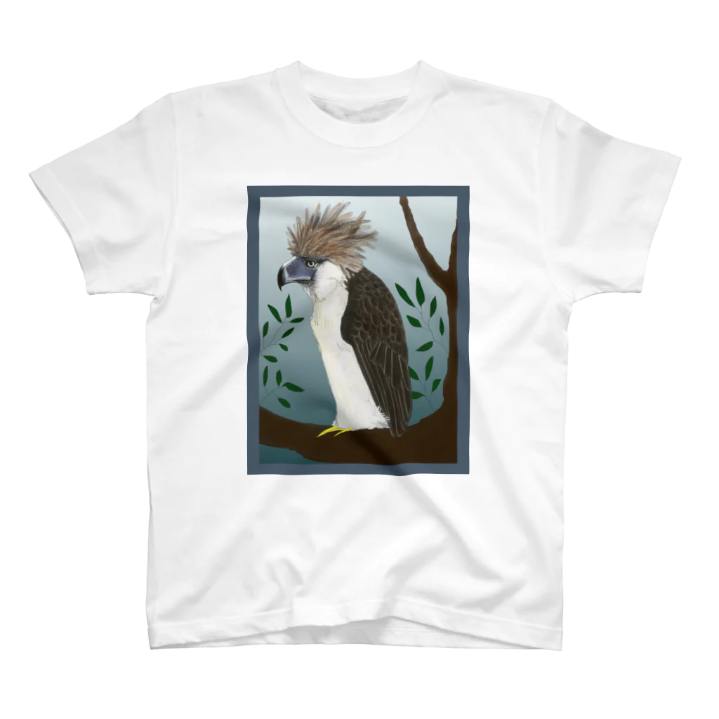 Sea of Grassの遠くを見るフィリピンワシ スタンダードTシャツ