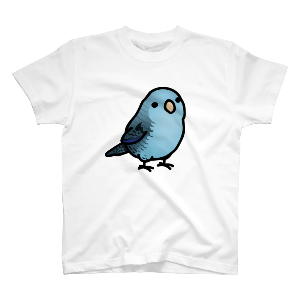 Cody the LovebirdのChubby Bird サザナミインコ　ブルー Regular Fit T-Shirt