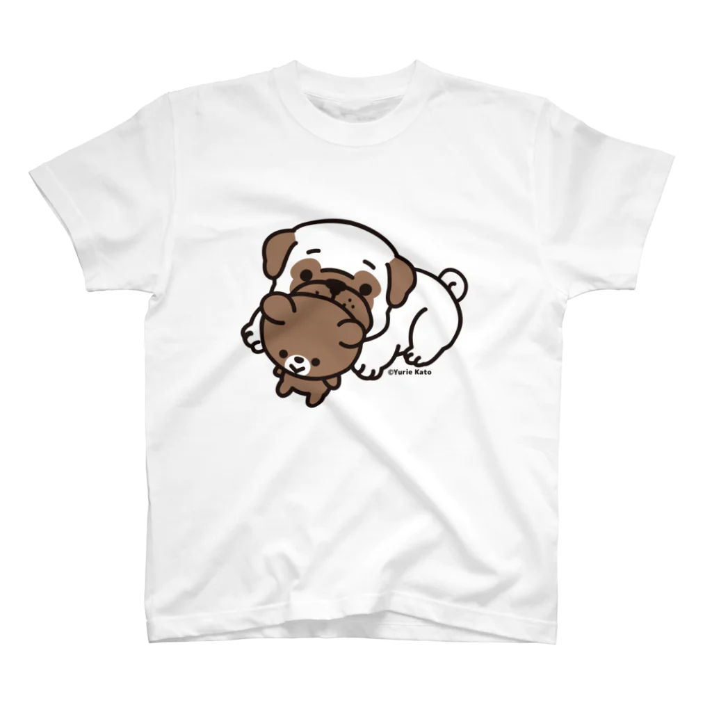 Yurie Kato ┃ パグのランランのPUG and Bear(パグ) スタンダードTシャツ