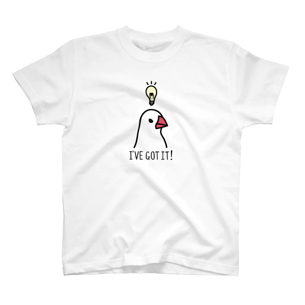 もしもしこちら文鳥のひらめき文鳥 スタンダードTシャツ