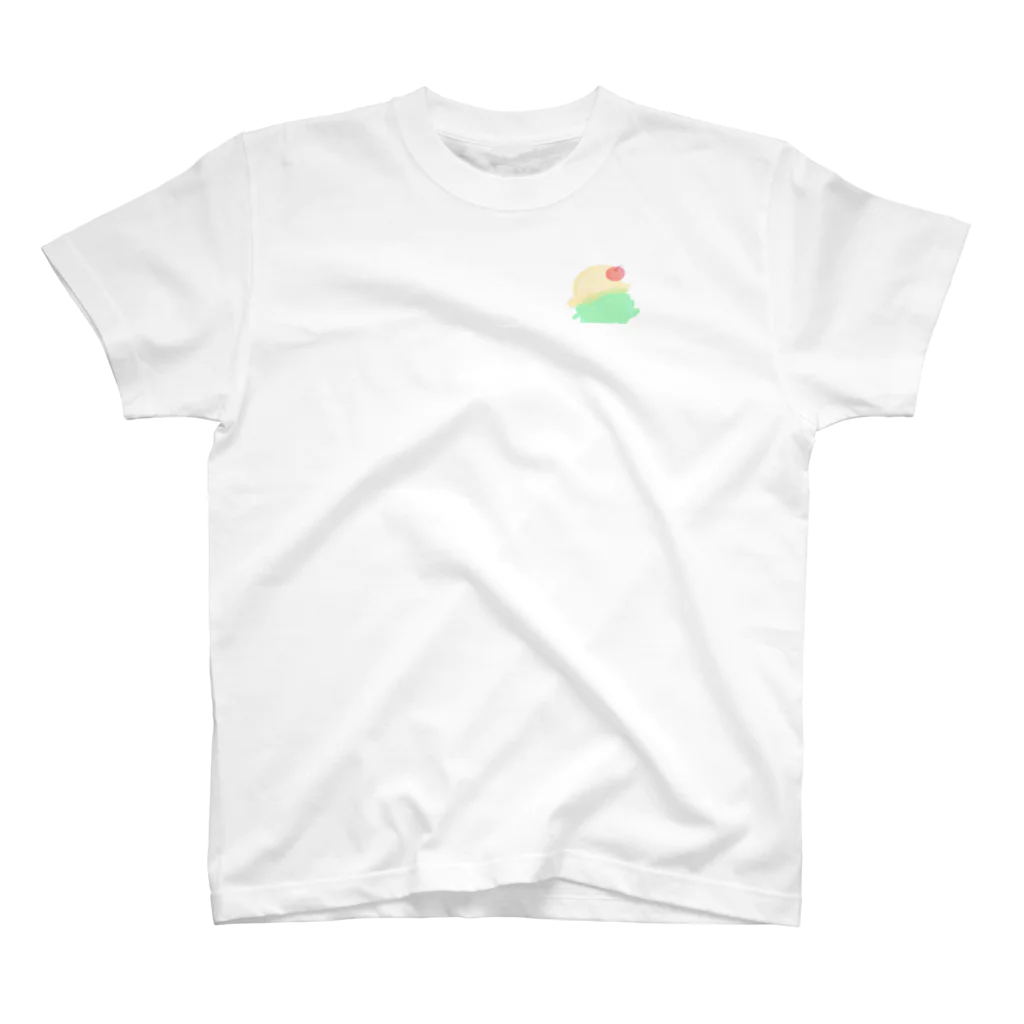 もぐもぐかんぱにー。のきらきらしゅわわなクリームソーダ スタンダードTシャツ