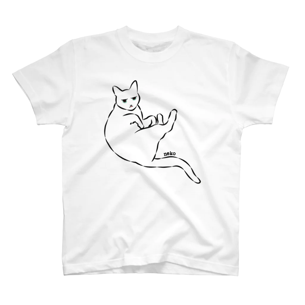 Caboss Designの目つきの悪いねこTシャツC スタンダードTシャツ