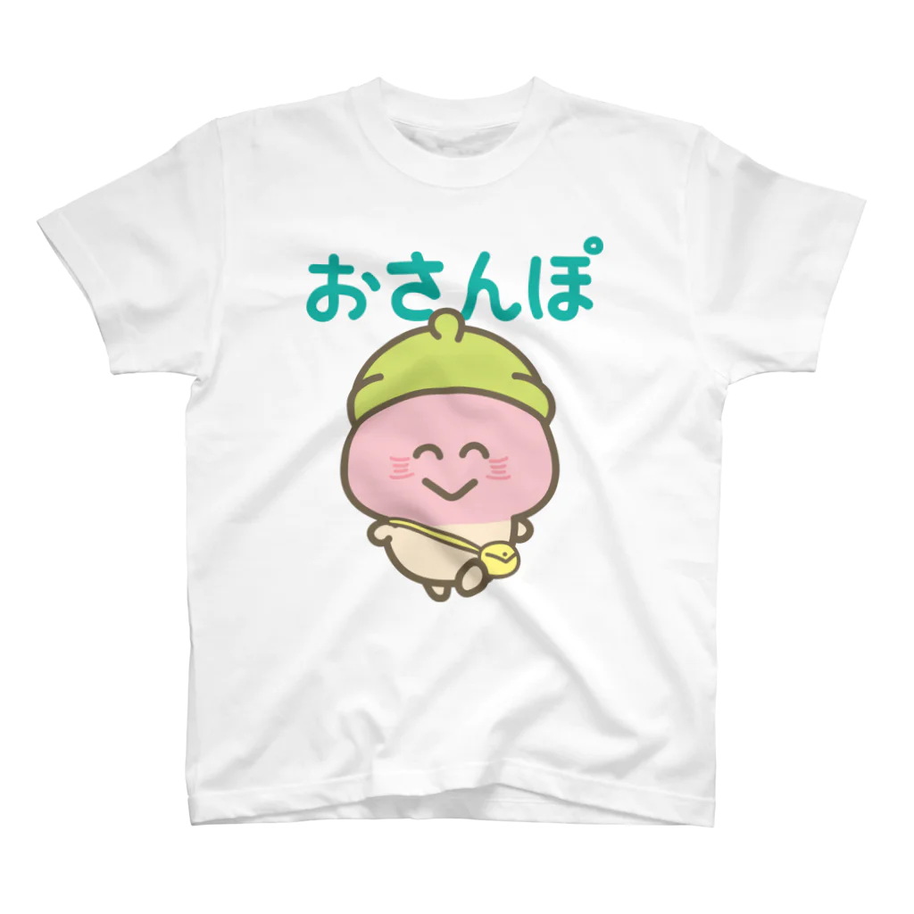 KINOKOのお店　SUZURI店のがんばれ！きのこ君【おさんぽ】 Regular Fit T-Shirt