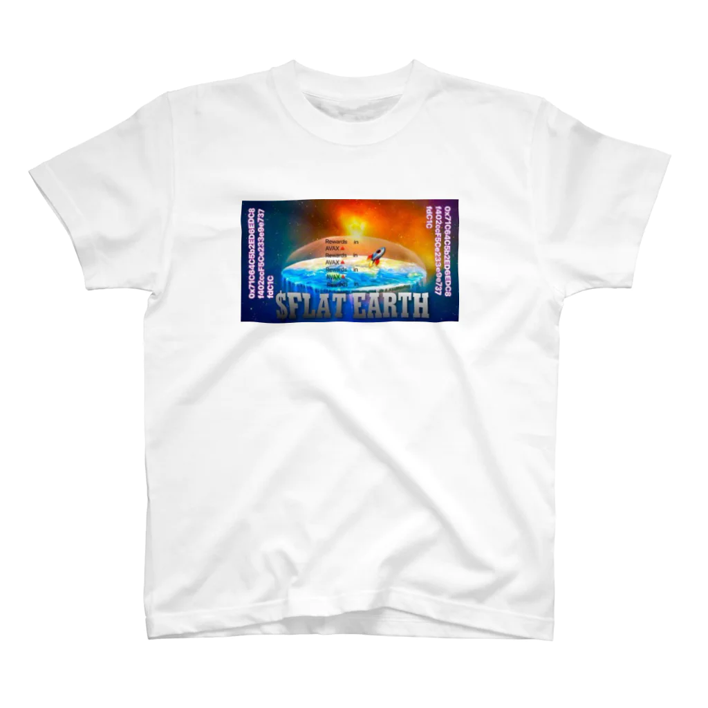 魔界シリーズの仮想通貨 Flat earth スタンダードTシャツ