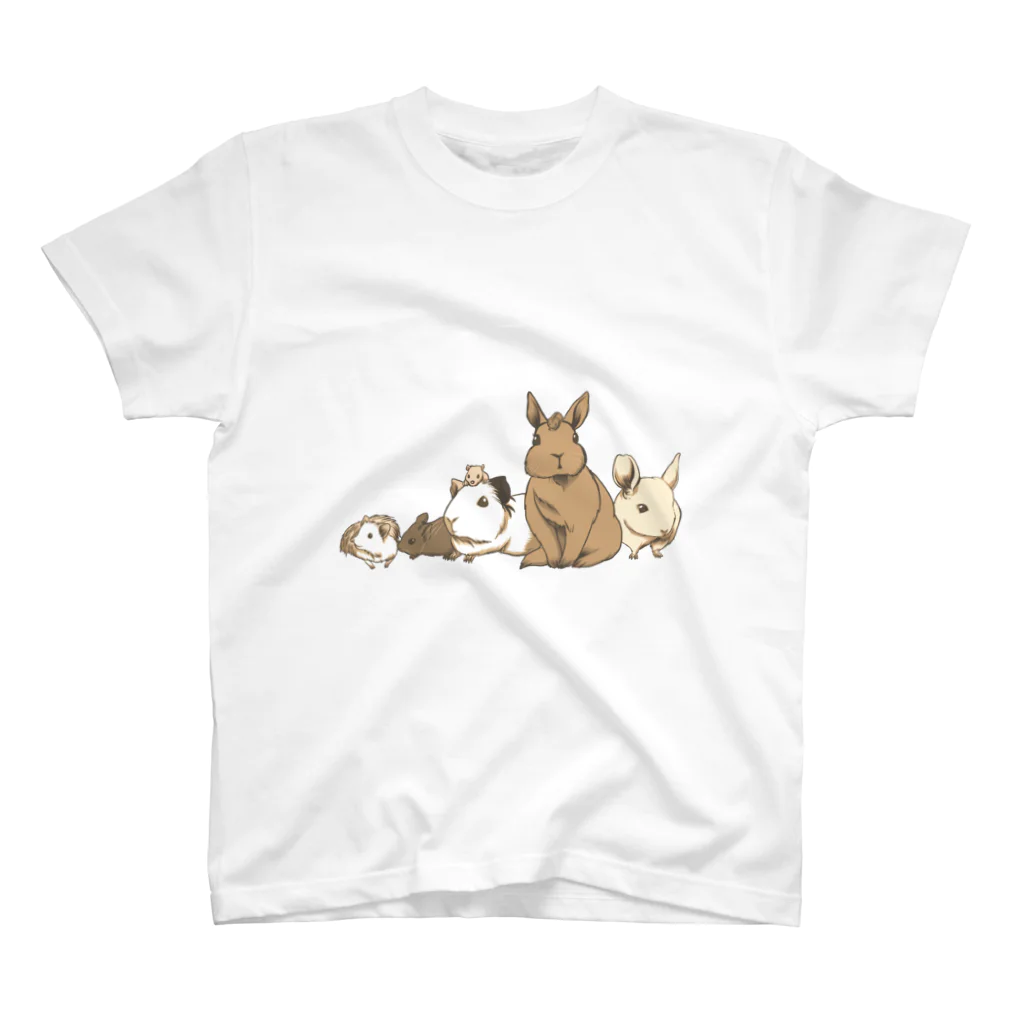 Lichtmuhleの小動物ランド(セピア) スタンダードTシャツ