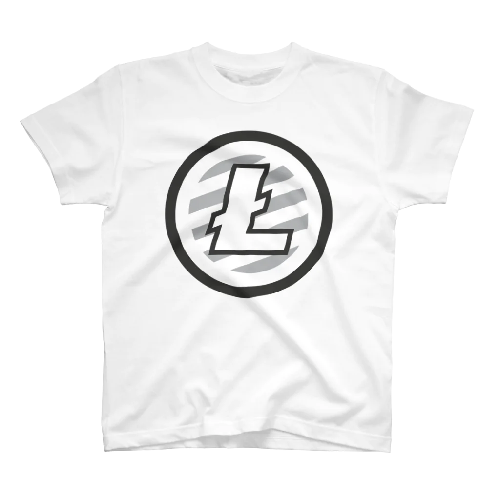 暗号資産と食べ物の仮想通貨　Litecoin　ライトコイン スタンダードTシャツ