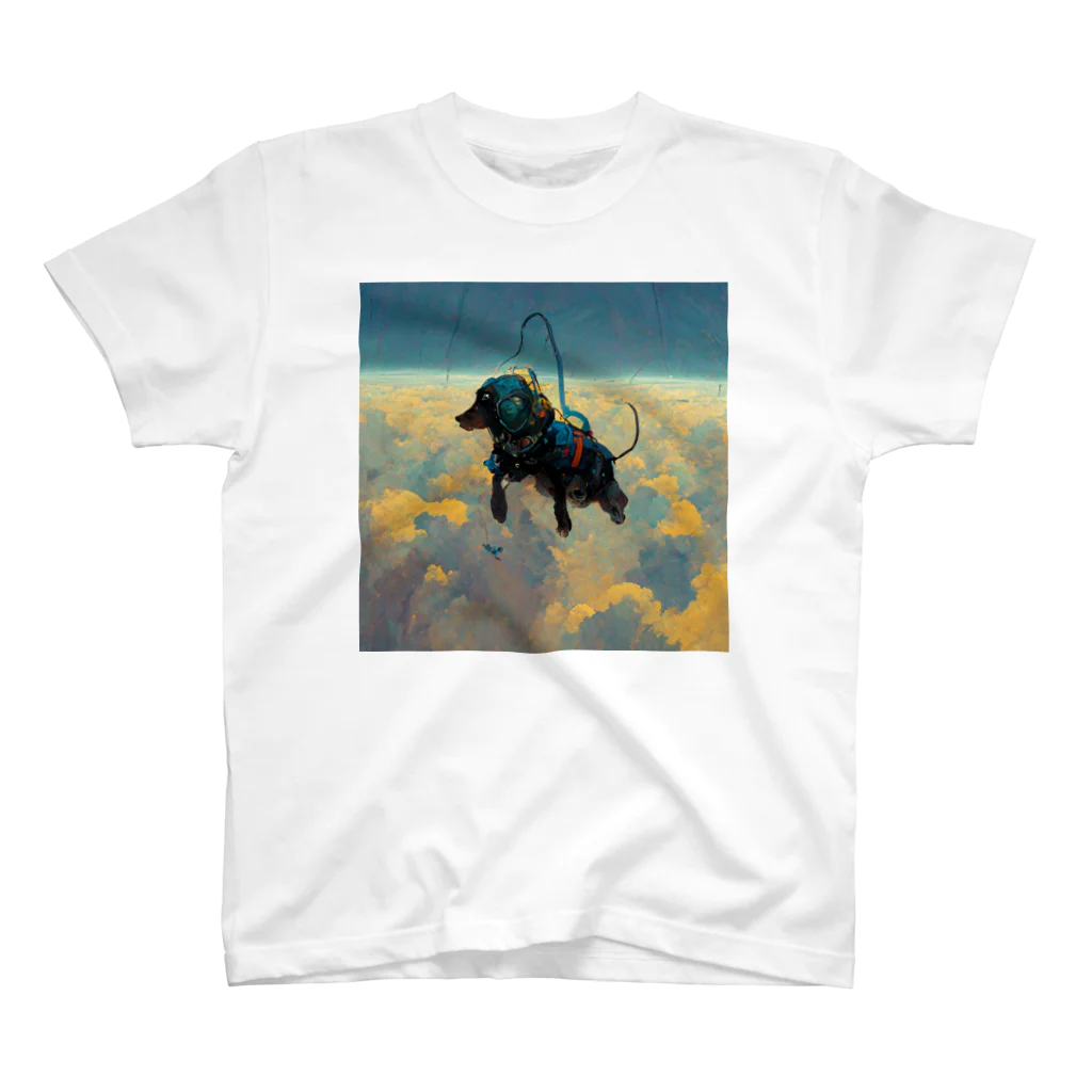 しまんちゅのA dog skydiving スタンダードTシャツ