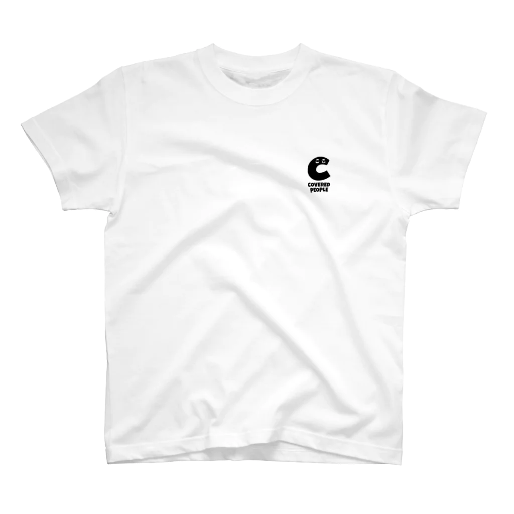 COVERED PEOPLE OFFICIAL SHOPのCOVERED PEOPLE LOGO black スタンダードTシャツ