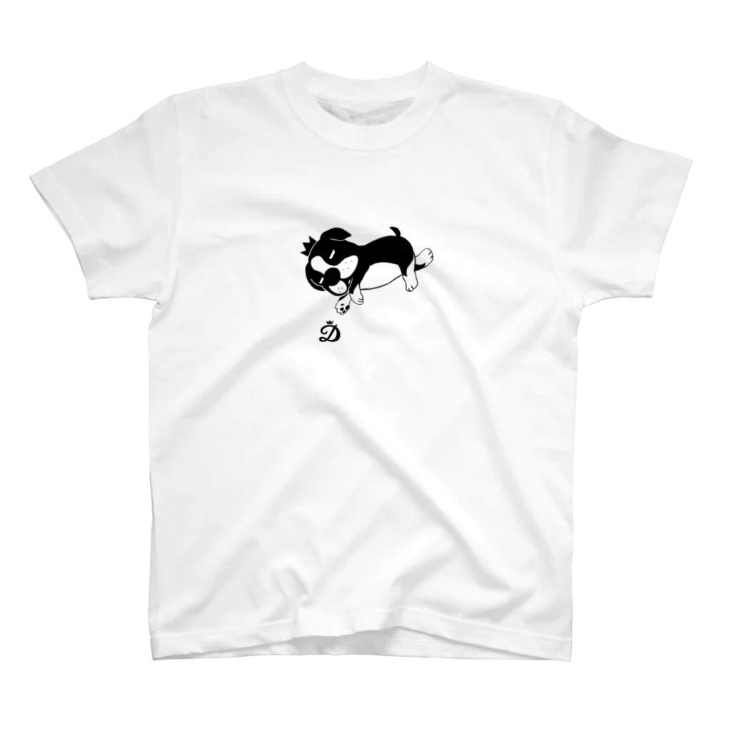 DENANのゴロゴロする犬 Regular Fit T-Shirt