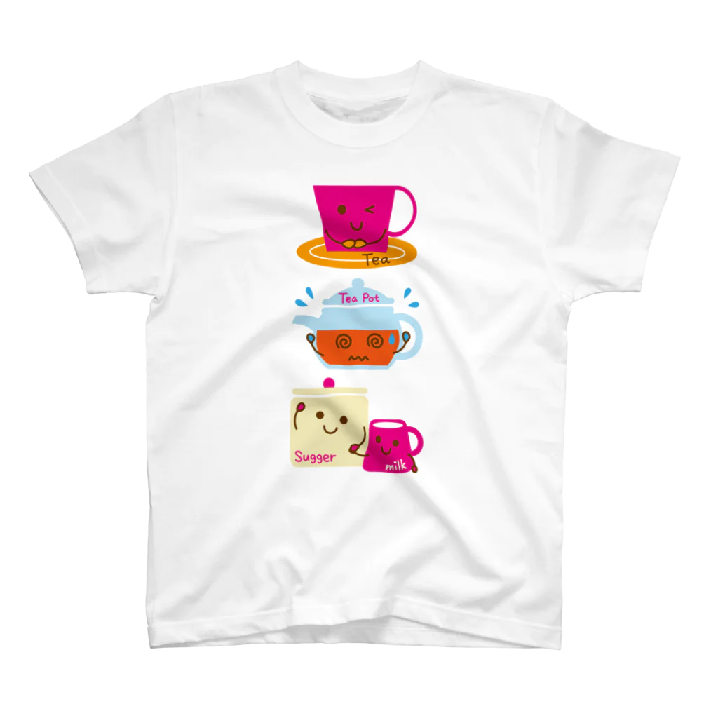 フォーヴァのスイーツタイム－紅茶・ティーポット・シュガー&ミルク－sweets time－スイーツタイム－ スタンダードTシャツ