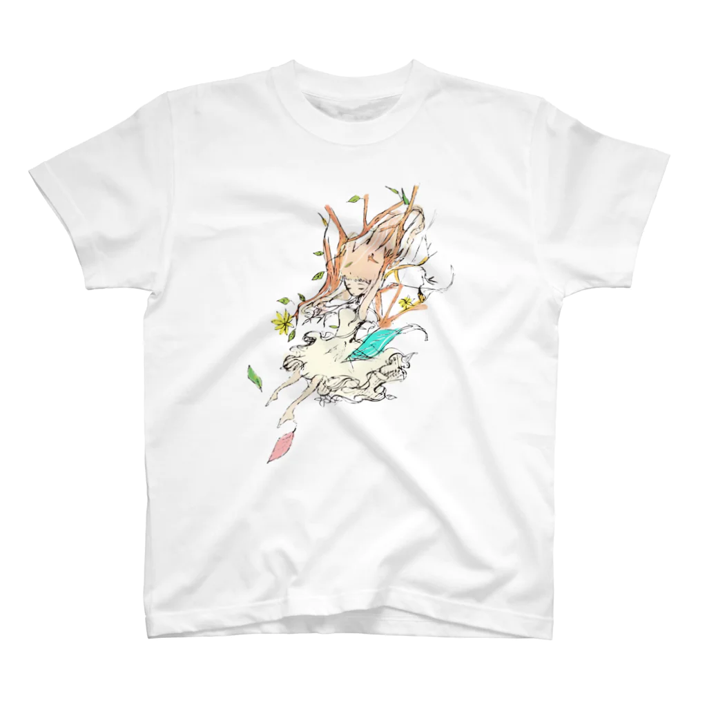 GRICOの木々になる少女 Regular Fit T-Shirt