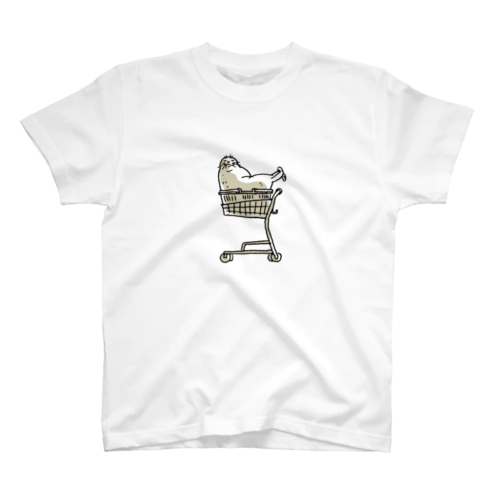 ぴすぴすのショッピングアザラシ Regular Fit T-Shirt