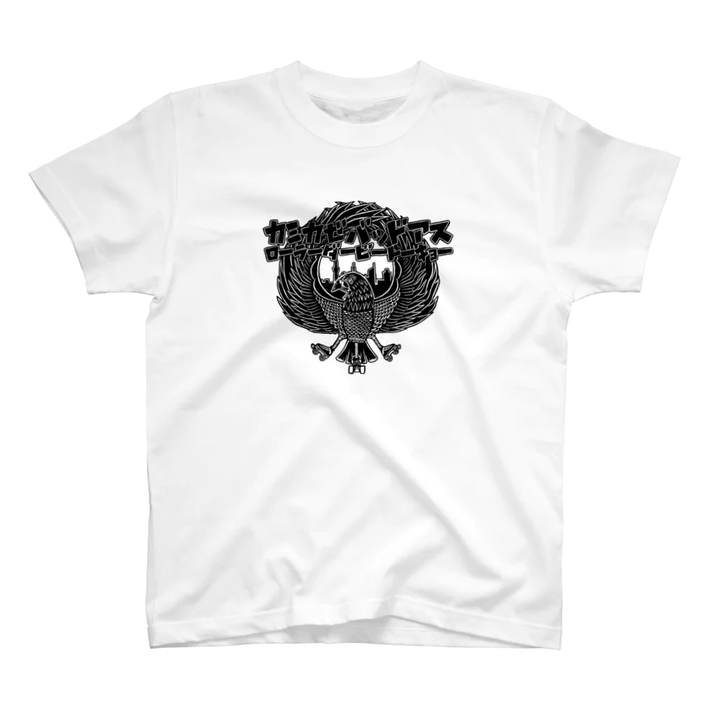 KAMIKAZE BADASS ROLLER DERBY TOKYOのkamikaze badass pop katakana logo Regular Fit T-Shirt