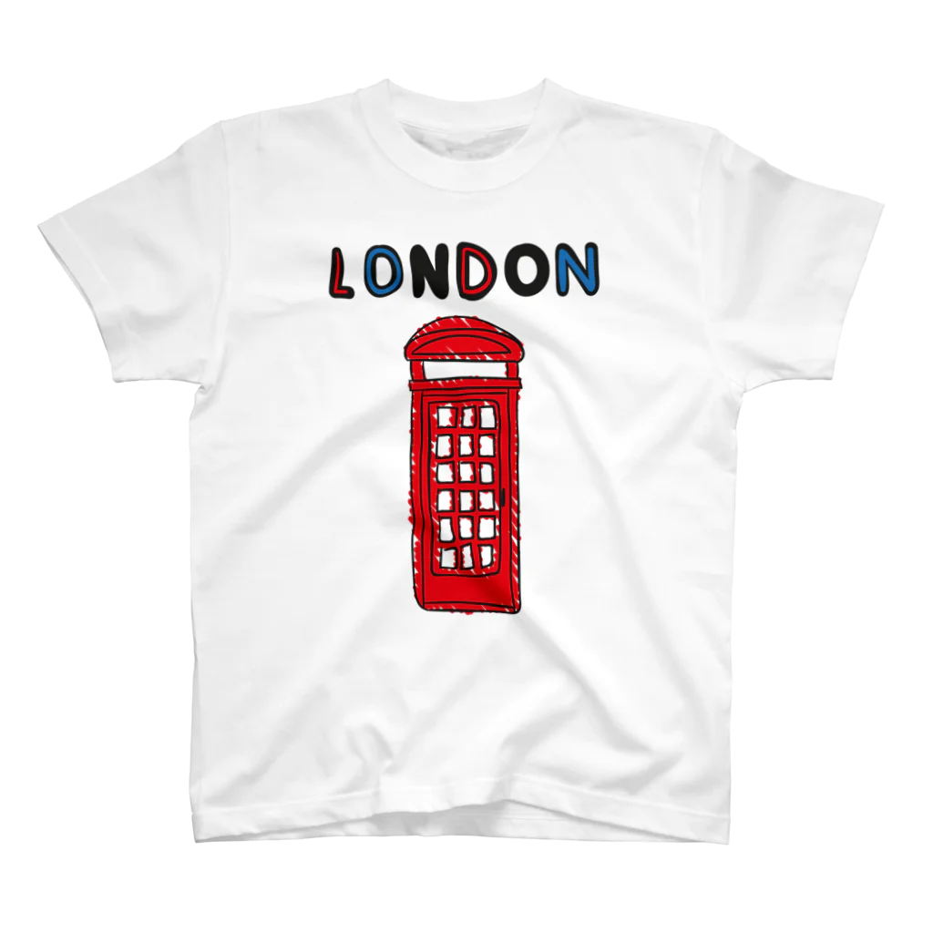 ぽっぷんすたんぷ -POP’N STAMP-のロンドン電話ボックス スタンダードTシャツ