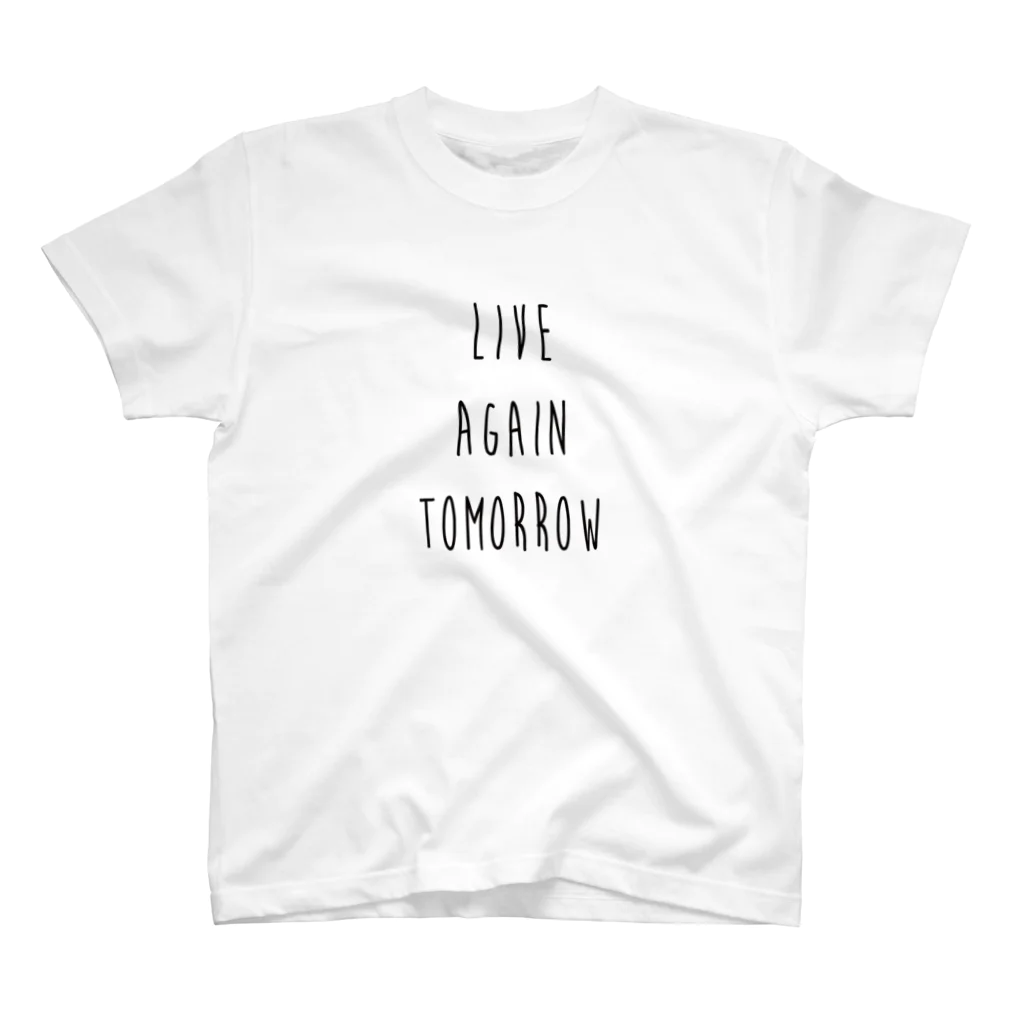 AliviostaのLIVE AGAIN TOMORROW ロゴ スタンダードTシャツ