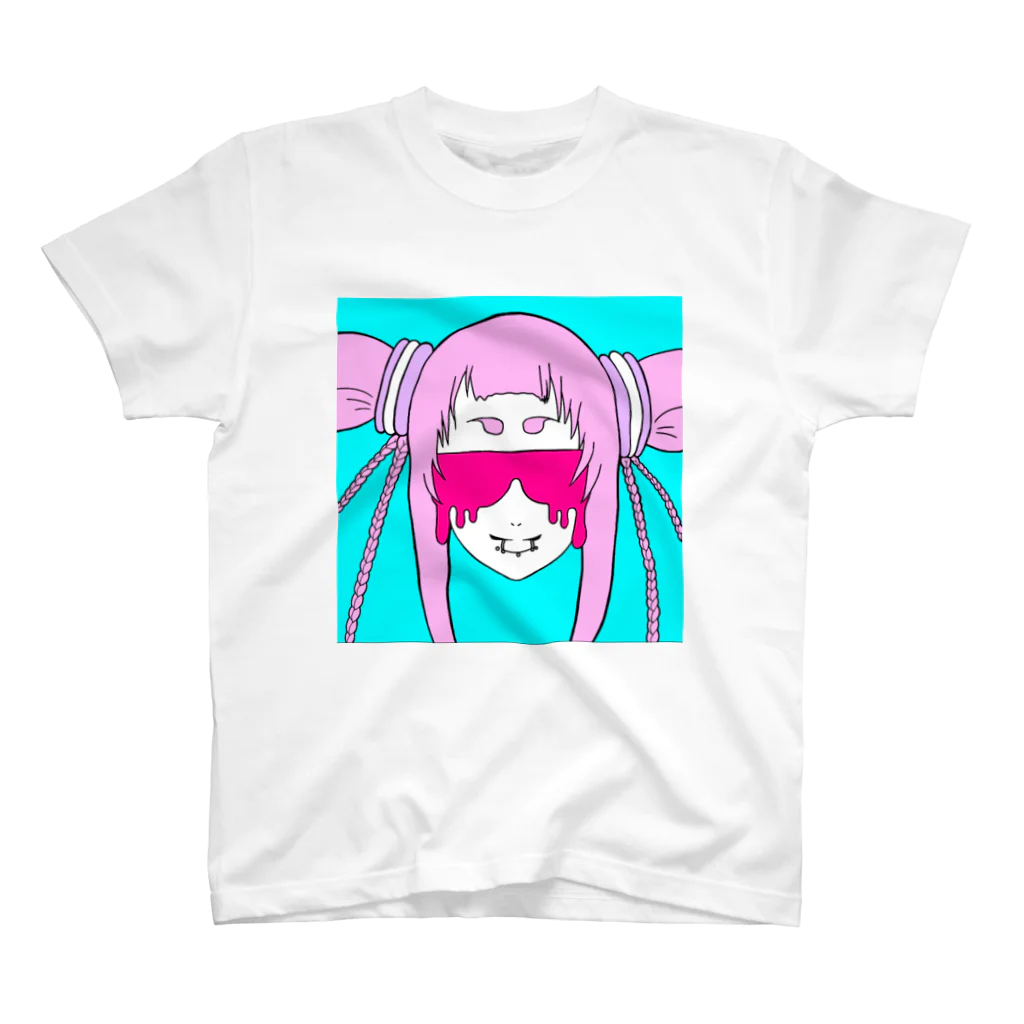 KIKITEKI_LABORATORYのGURASAN MUZI PINK スタンダードTシャツ