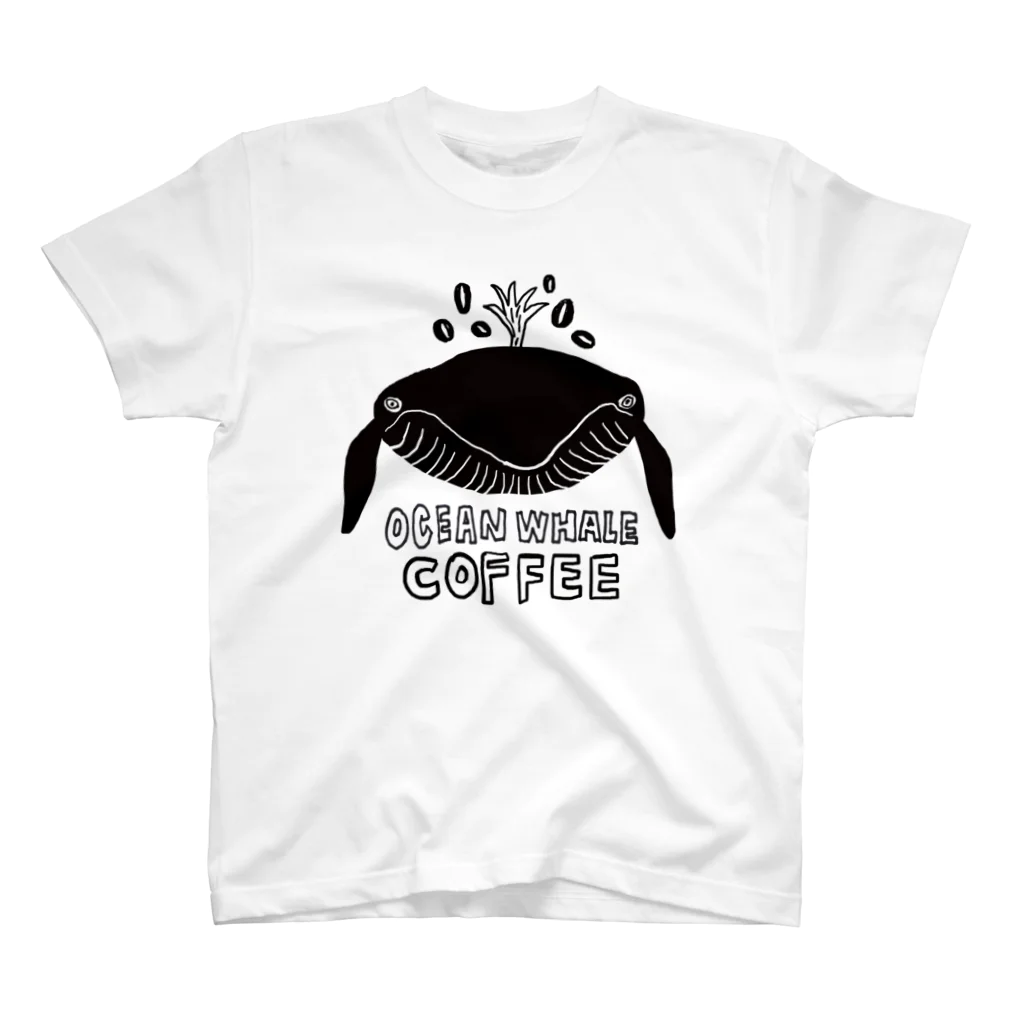 gogocats-shopのオーシャンホエールコーヒ スタンダードTシャツ