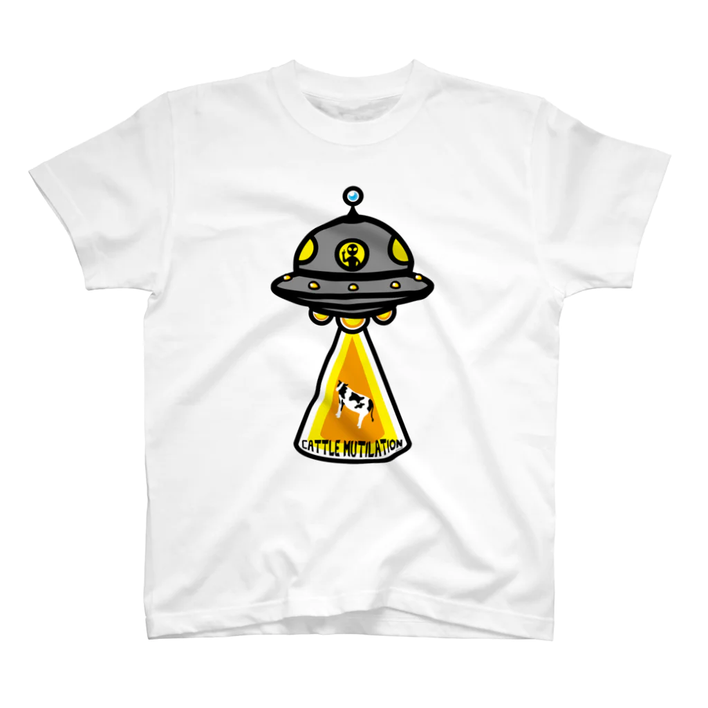 CɐkeccooのUFO★キャトルミューティレーション-宇宙人乗車中 Regular Fit T-Shirt