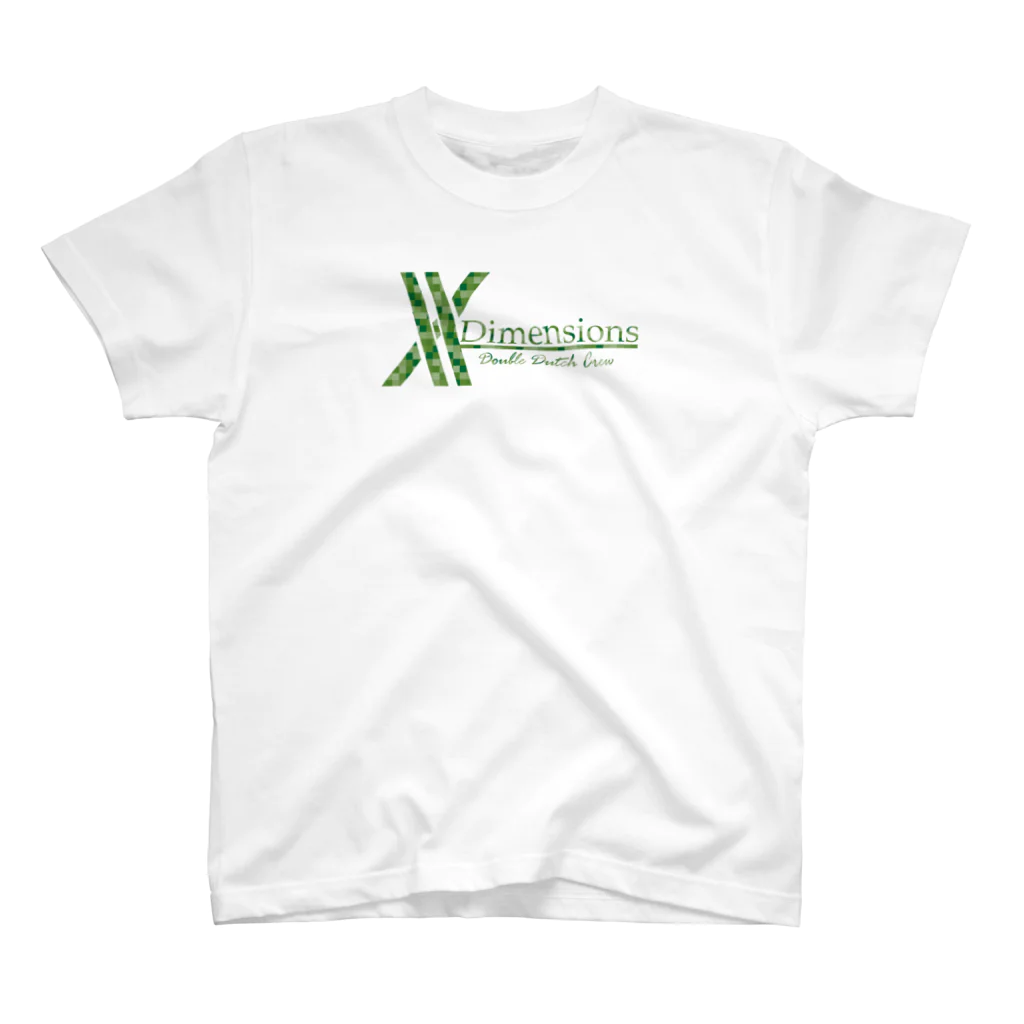 X-Dimensions team goodsのlogo arrange square green スタンダードTシャツ