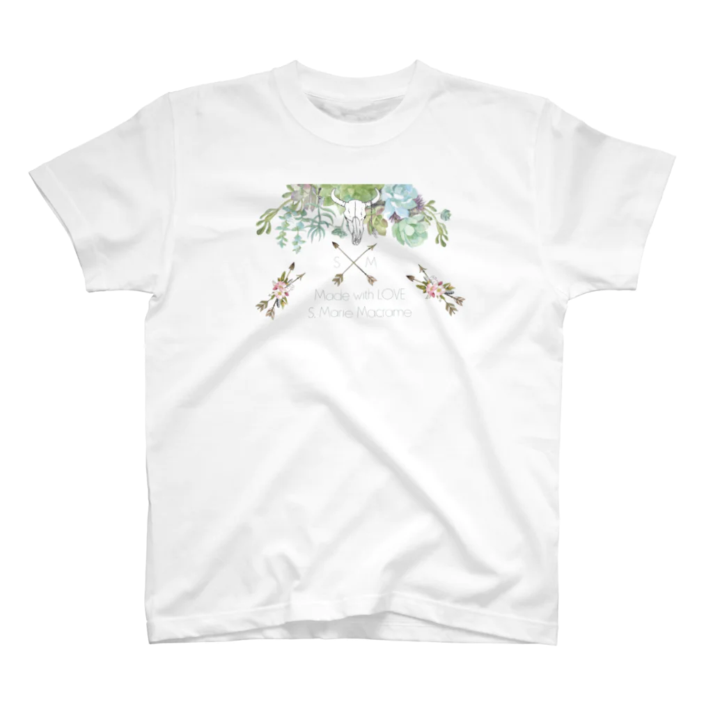 ➵✥❉ⓢ🄼🄰🅁🄸🄴❈❉✥➵のS.Marie Macrame Botanical  スタンダードTシャツ