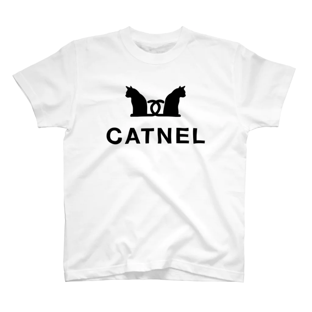 モルTのCATNEL　キャット寝る　寝起き直後 スタンダードTシャツ