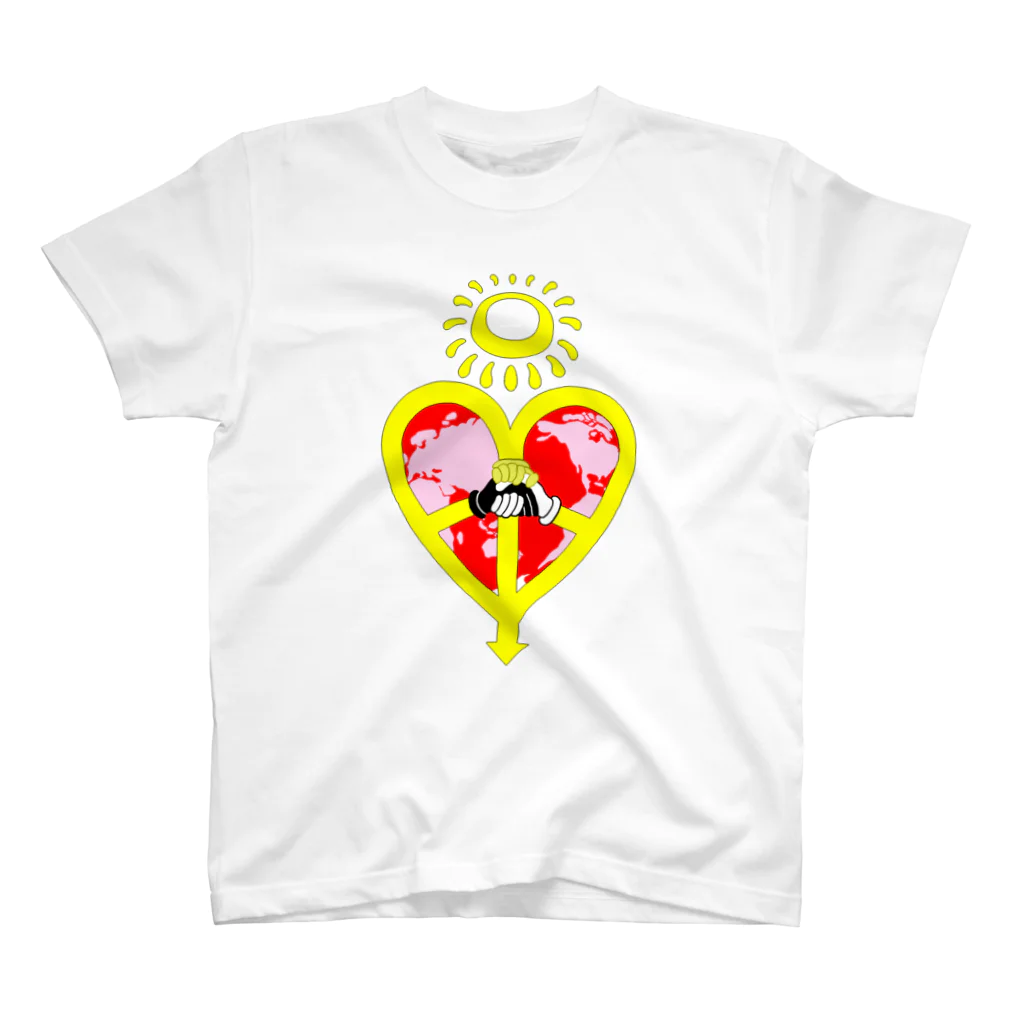 Takayuki HibinoのPeace Heart & handshake  スタンダードTシャツ