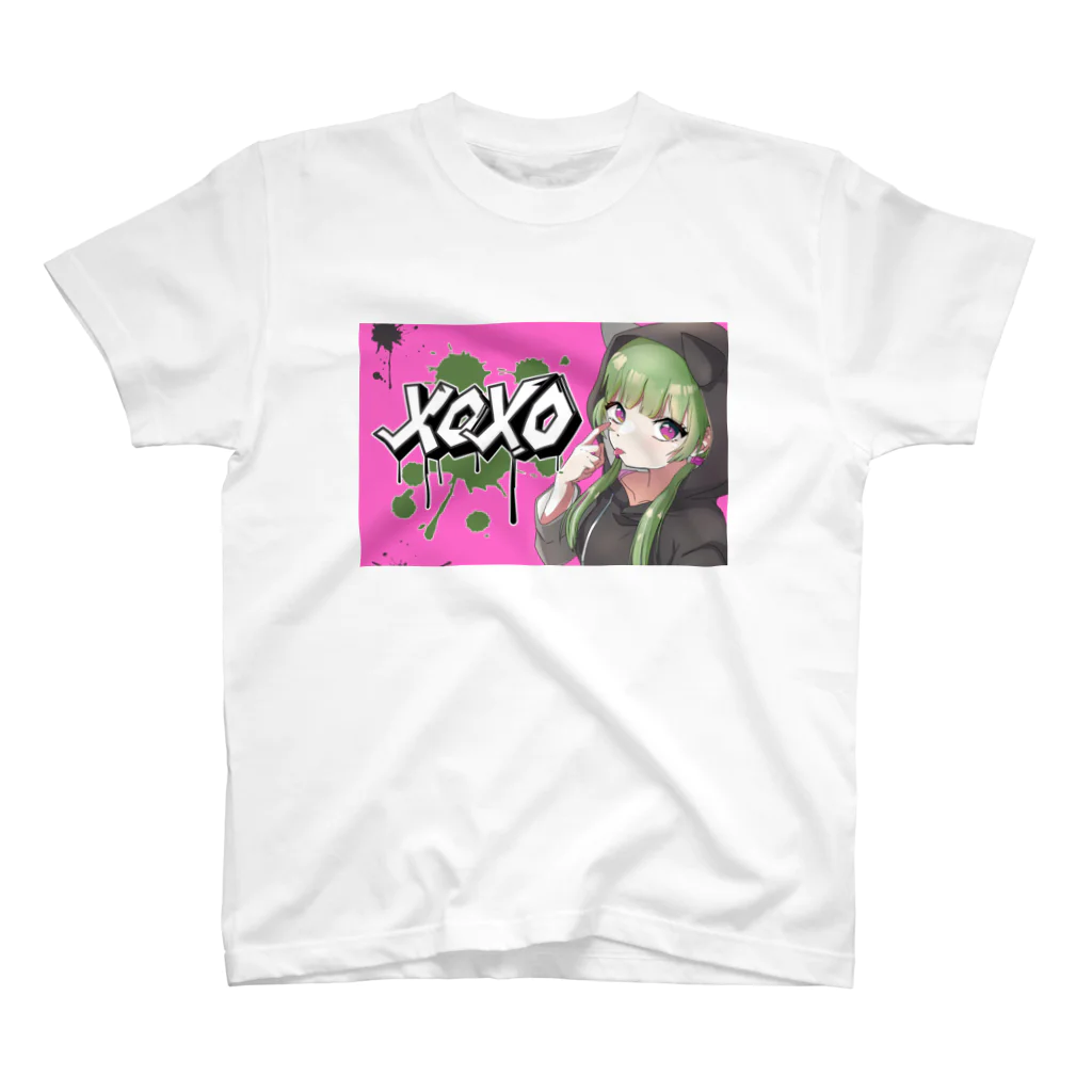 Buddhismの【表イラスト】xoxoシリーズVer.PINK スタンダードTシャツ