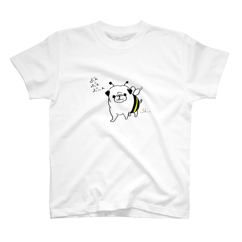 hanachobikoのミツバチパグ Regular Fit T-Shirt