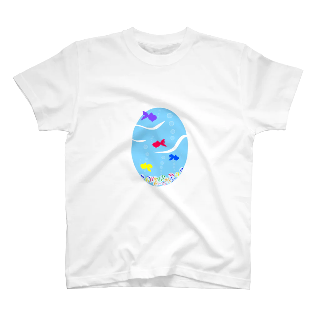 花籠の金魚とビー玉 スタンダードTシャツ