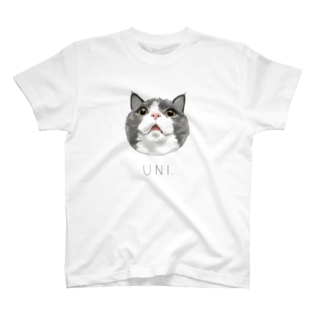 みきぞーん｜保護猫 ミッキー画伯と肉球とおともだちのuni スタンダードTシャツ