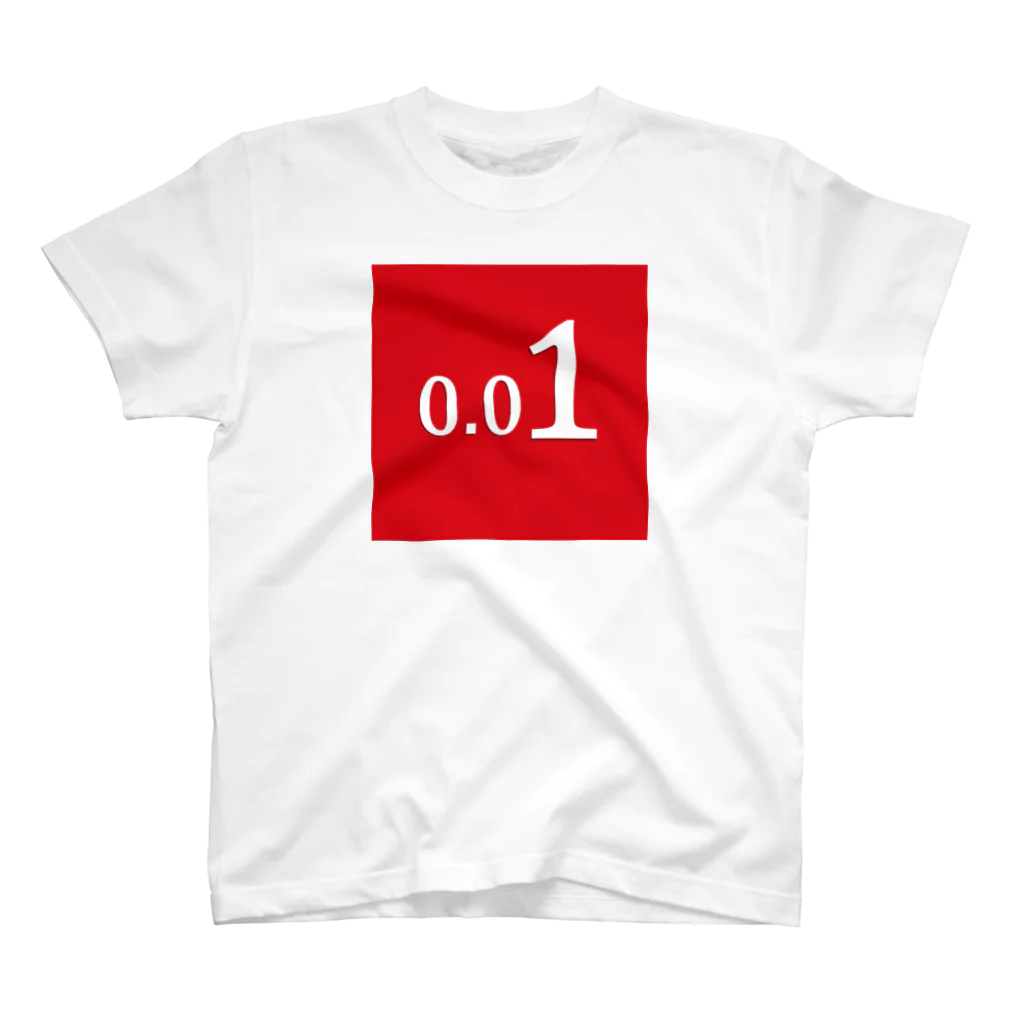 例のショップの０．０１（赤） Regular Fit T-Shirt
