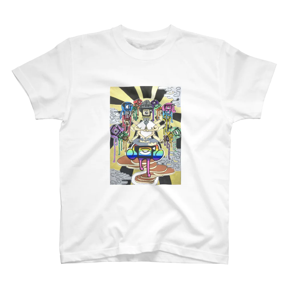 URANOGAKIのEyes cream 千手観音像 Regular Fit T-Shirt