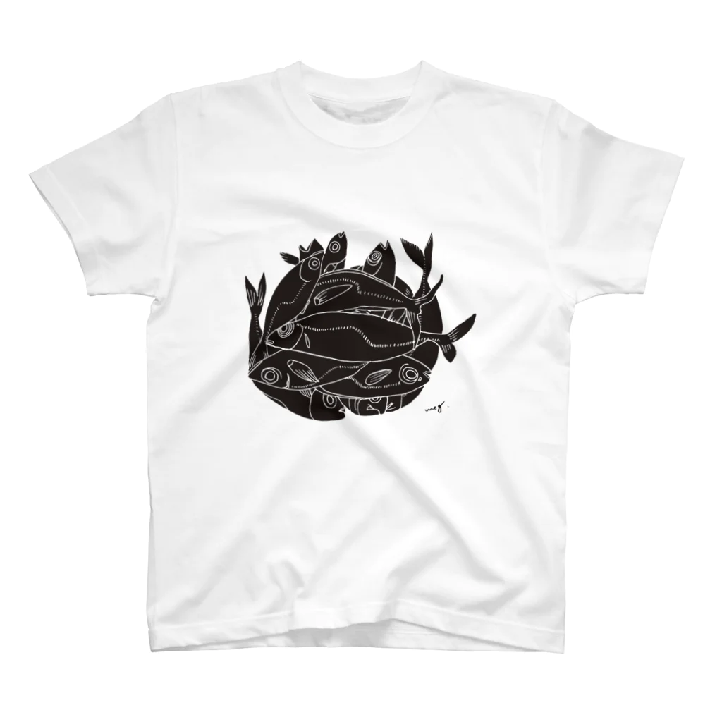 megumiillustrationのAJI Black スタンダードTシャツ