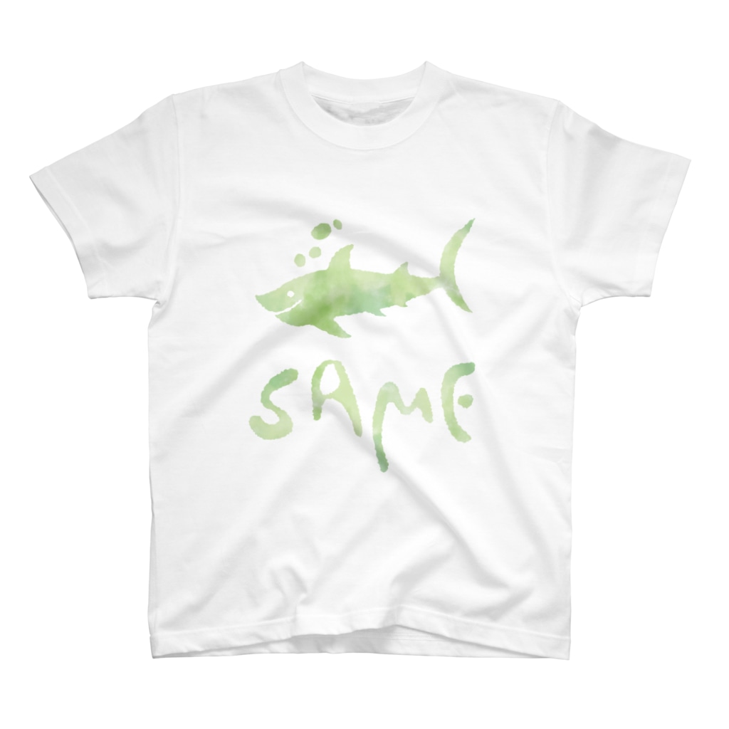 さかたようこ / サメ画家の#みんなSAME 水彩サメ Regular Fit T-Shirt