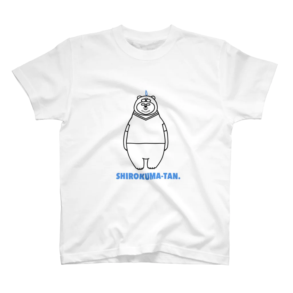 白熊たん。の白熊たん。クマロゴ スタンダードTシャツ