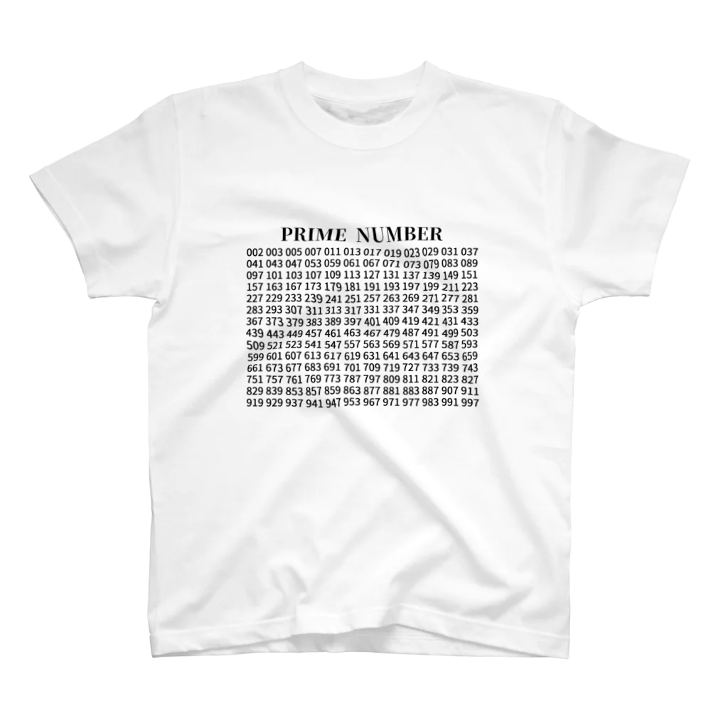 柏洋堂の 素数(Prime number) 02 スタンダードTシャツ