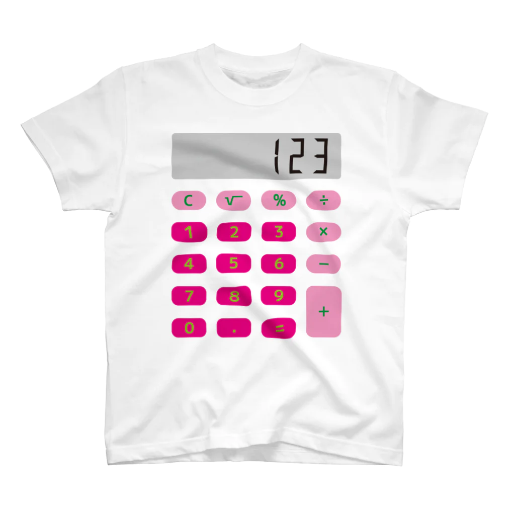 フォーヴァの電卓ピンク スタンダードTシャツ