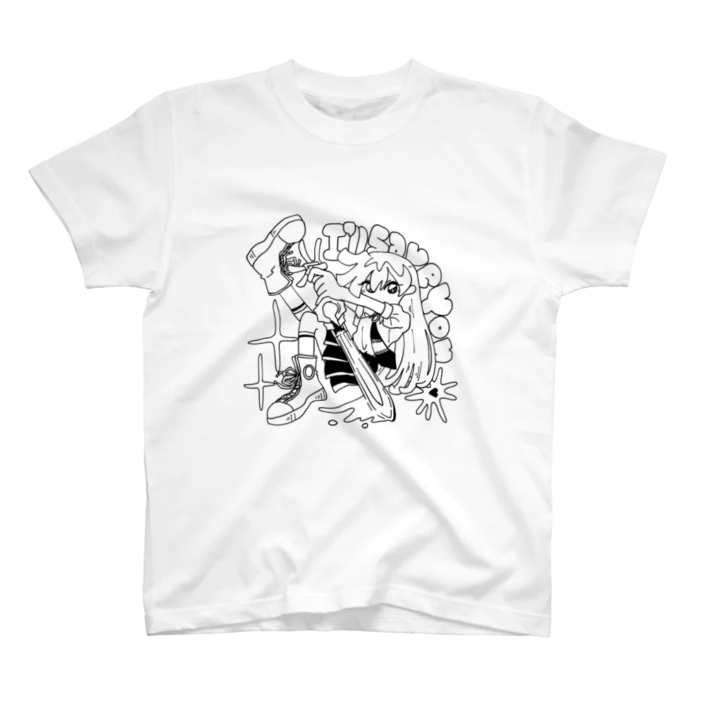 ラクトゥナの屋台のポップ守ってあげるちゃん Regular Fit T-Shirt