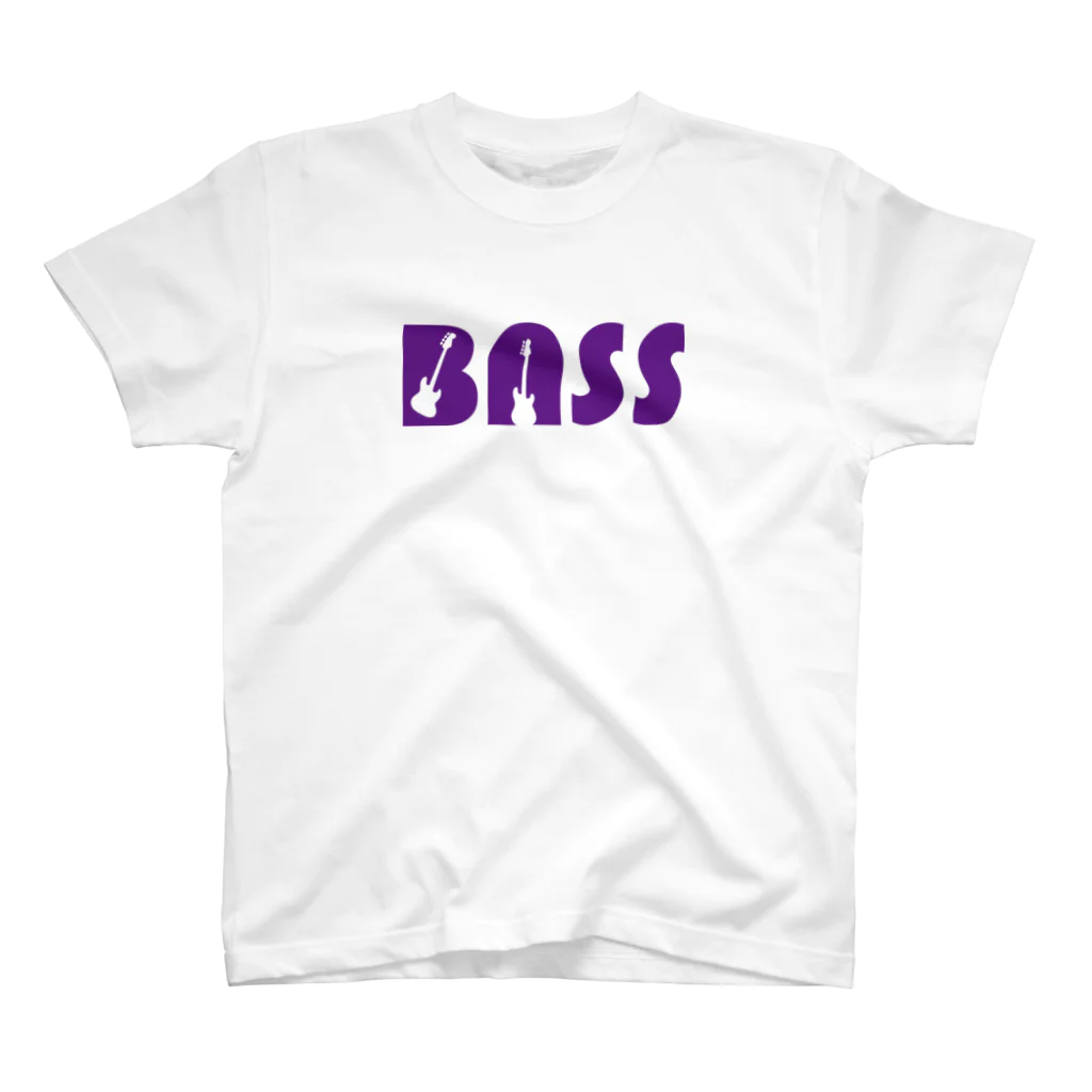 ベース会ONLINE SHOPのBASS&BASS（紫）  スタンダードTシャツ