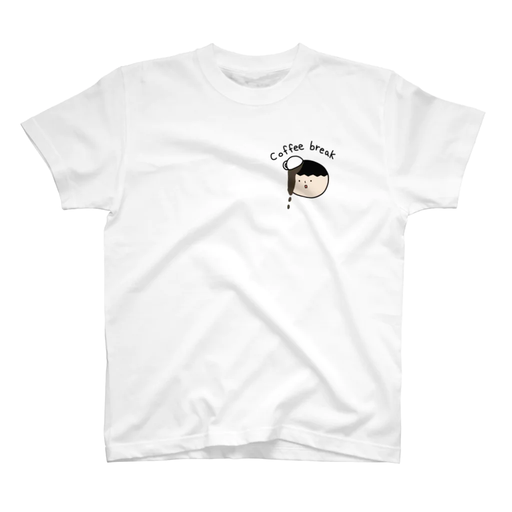 駆け抜けるおにぎりのcoffee break Tシャツ(男性) スタンダードTシャツ